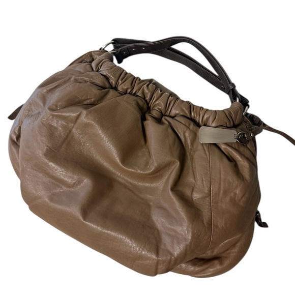 BCBGMaxAzria GUC close to excellent HUGE Gathered slouch Leather Hobo Bag - Picture 1 of 15